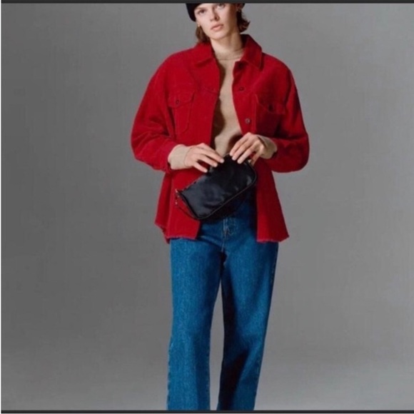 ZARA Corduroy Oversized Shacket Size Medium - Picture 3 of 13